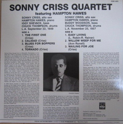 Master Release: 1949-1957 by Sonny Criss Quartet