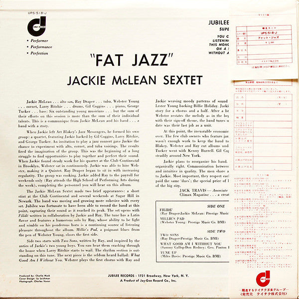 Release: Fat Jazz-Vinyl-Japan-1972-UPS-518-J-12129047