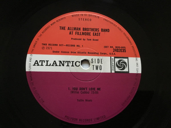 The Allman Brothers Band At Fillmore East