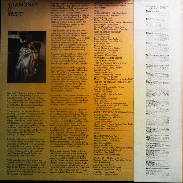 Release: Diamonds & Rust-Vinyl-Japan-1975-GP-240-12882634