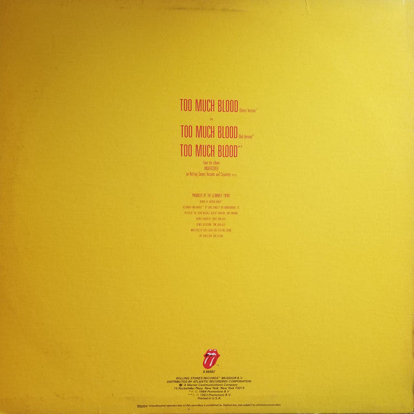 Master Release: Too Much Blood by The Rolling Stones