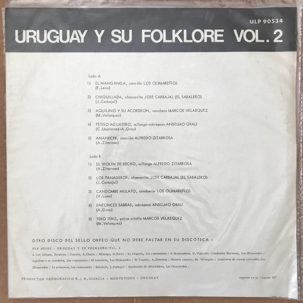 Uruguay y si folklore vol.2
