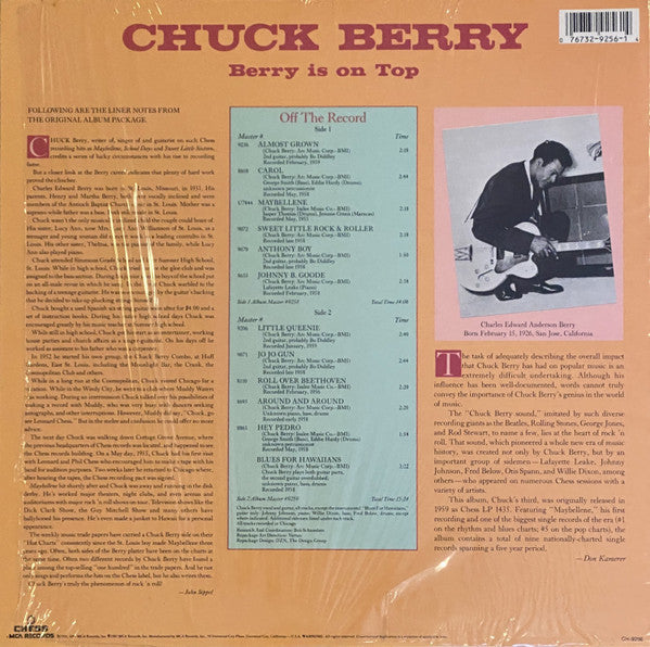 Master Release: Berry Is On Top by Chuck Berry