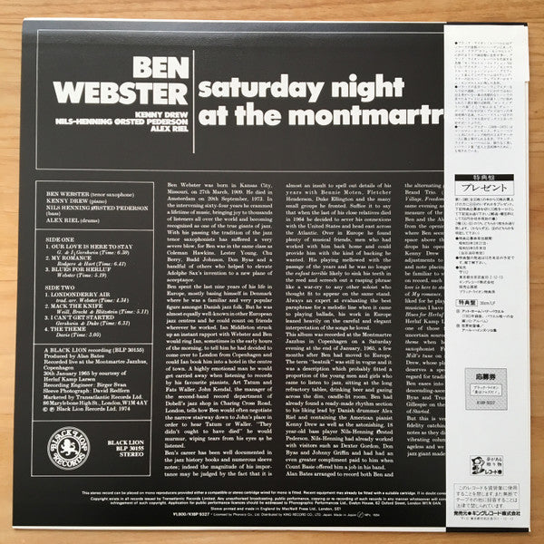 Master Release: Saturday Night At The Montmartre by Ben Webster