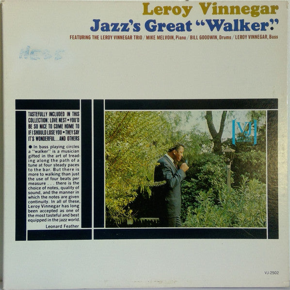 Release: Jazz's Great Walker-Vinyl-US-None-VJLP 2502, 64-6899, 64-6900-23256011