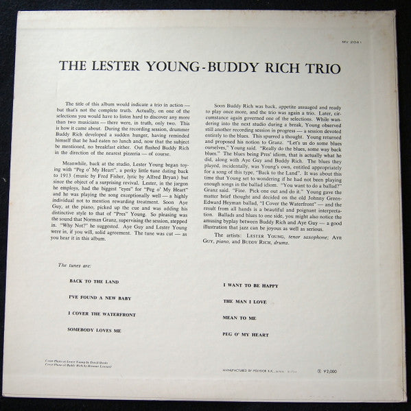 The Lester Young - Buddy Rich Trio