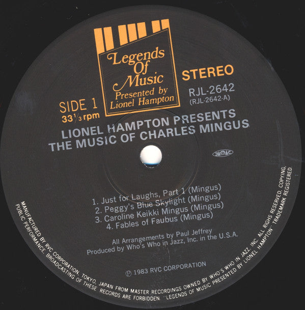 Release: Lionel Hampton Presents: The Music Of Charles Mingus-Vinyl-Japan-1983-RJL-2642-15743741