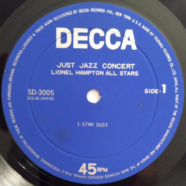 Master Release: Just Jazz Concert - Star Dust / The Man I Love by Lionel Hampton All Stars