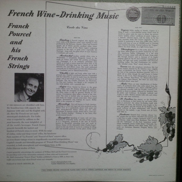 Master Release: French Wine-Drinking Music by Franck Pourcel And His French Strings