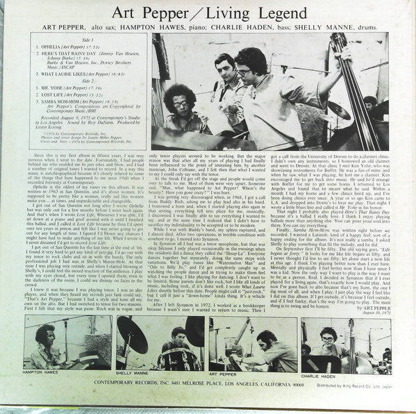 Release: Living Legend-Vinyl-Japan-1976-GP-3035, GP 3035-17286271