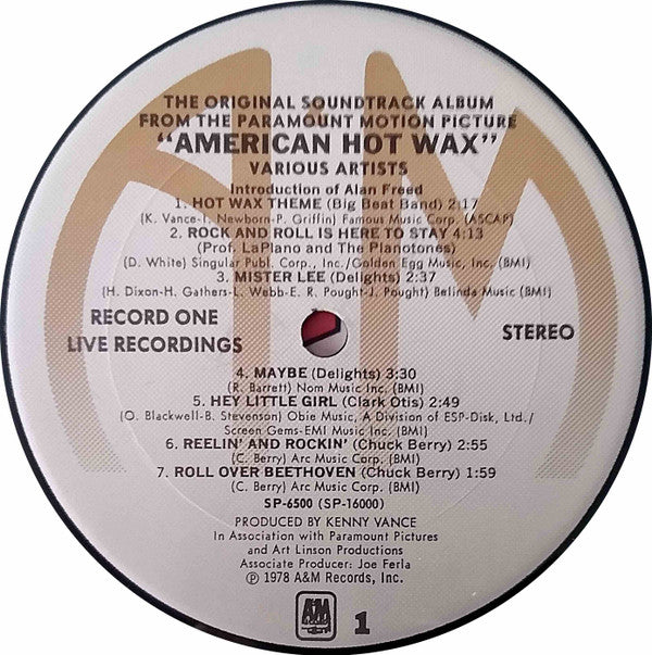 The Original Soundtrack Album From The Paramount Motion Picture "American Hot Wax"
