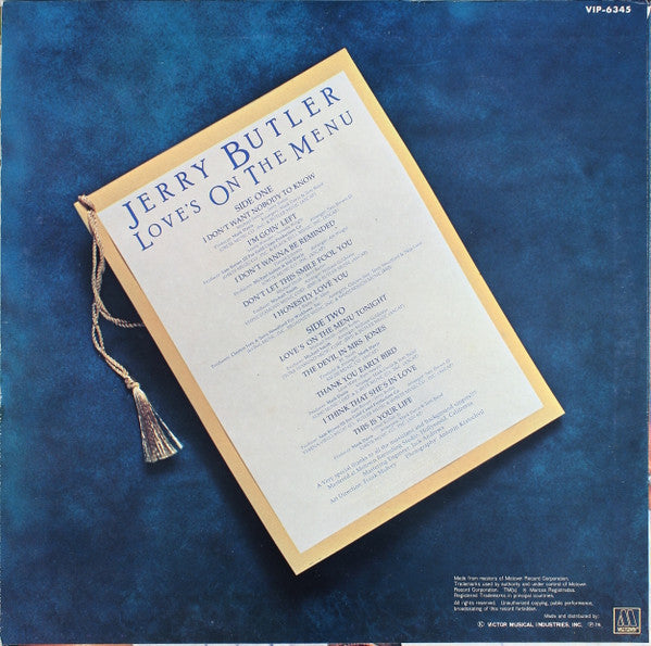 Master Release: Love's On The Menu by Jerry Butler