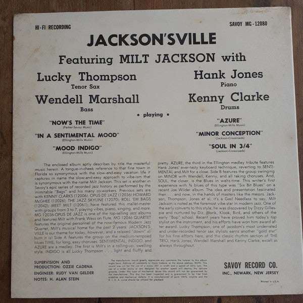 Release: Jackson'sville-Vinyl-US-None-MG 12080-16209494