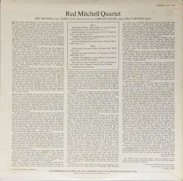 Release: Presenting Red Mitchell-Vinyl-Japan-1980-GXC 3185-12681831