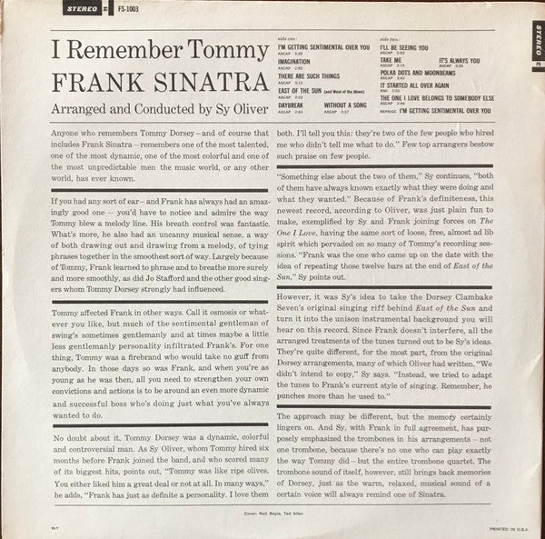 Release: I Remember Tommy...-Vinyl-US-None-FS-1003, R-1003-13490068