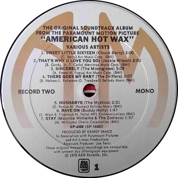 The Original Soundtrack Album From The Paramount Motion Picture "American Hot Wax"