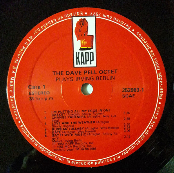 Master Release: The Dave Pell Octet Plays Irving Berlin by Dave Pell Octet