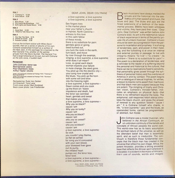 Release: John Coltrane-Vinyl-US-1972-PR 24003, PRST-24003-14353504