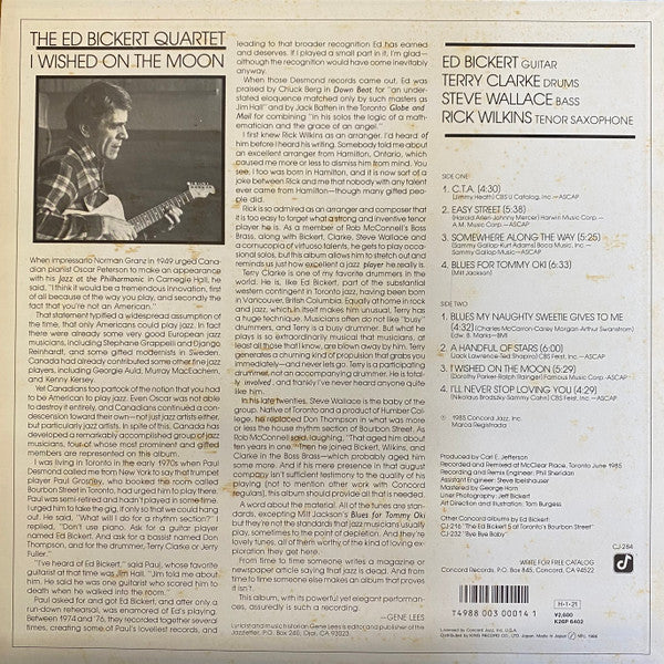 Master Release: I Wished On The Moon by The Ed Bickert Quartet