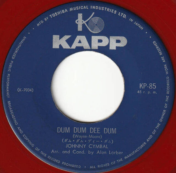 Master Release: Dum Dum Dee Dum by Johnny Cymbal
