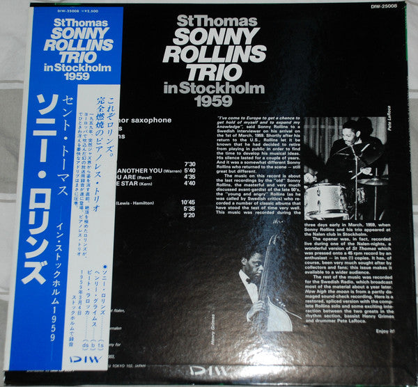 St Thomas - Sonny Rollins Trio In Stockholm 1959