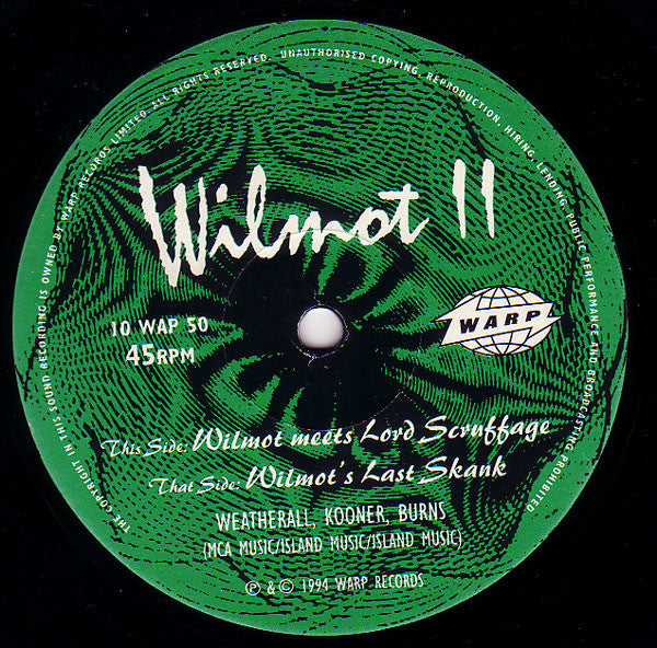 Master Release: Wilmot by The Sabres Of Paradise