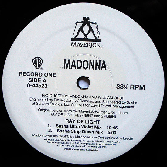 Release: Ray Of Light-Vinyl-US-1998-9 44523-0, 0-44523-14423