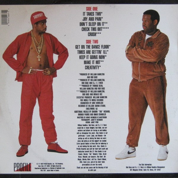Master Release: It Takes Two by Rob Base & DJ E-Z Rock