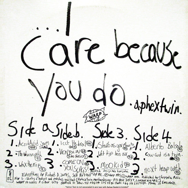 Master Release: ...I Care Because You Do by Aphex Twin