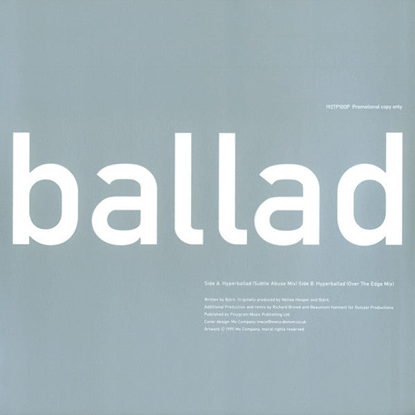 Master Release: Hyperballad by Björk