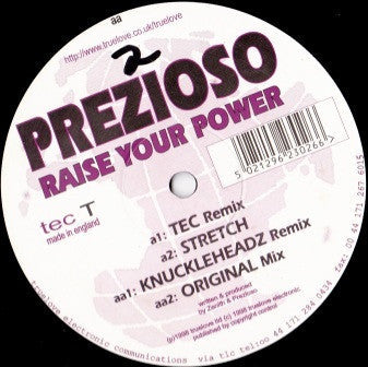 Release: Raise Your Power-Vinyl-UK-1998-TEC T-79567