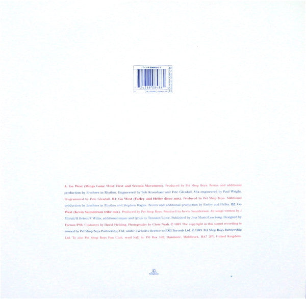 Release: Go West-Vinyl-UK-1993-12R 6356, 7243 8 80848 6 4-62987