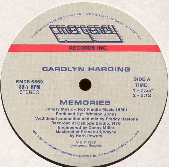 Master Release: Memories by Carolyn Harding
