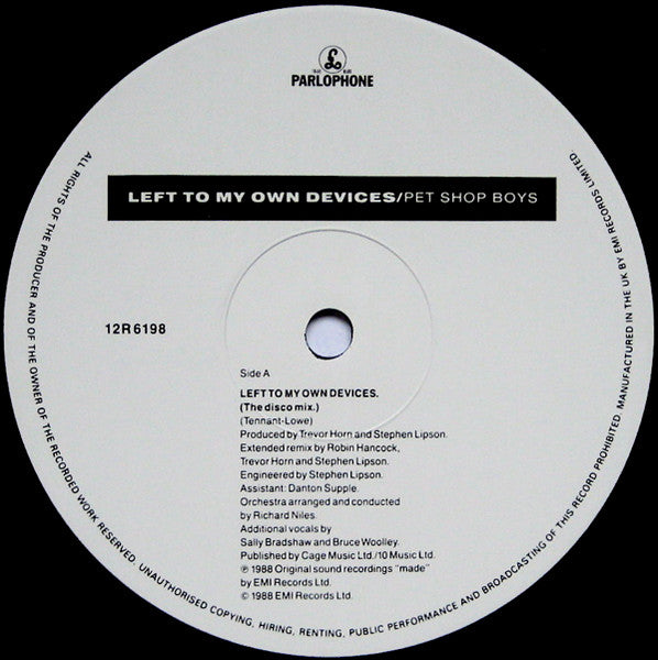 Left To My Own Devices (The Disco Mix)