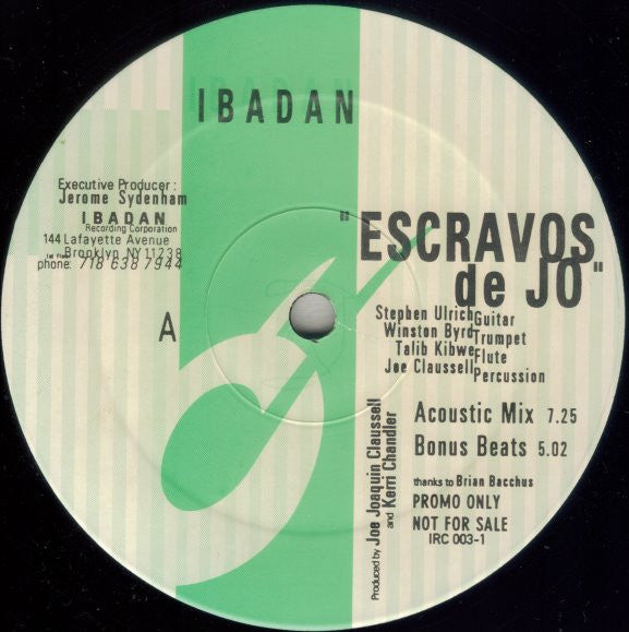 Master Release: Escravos De Jo by Joe Claussell