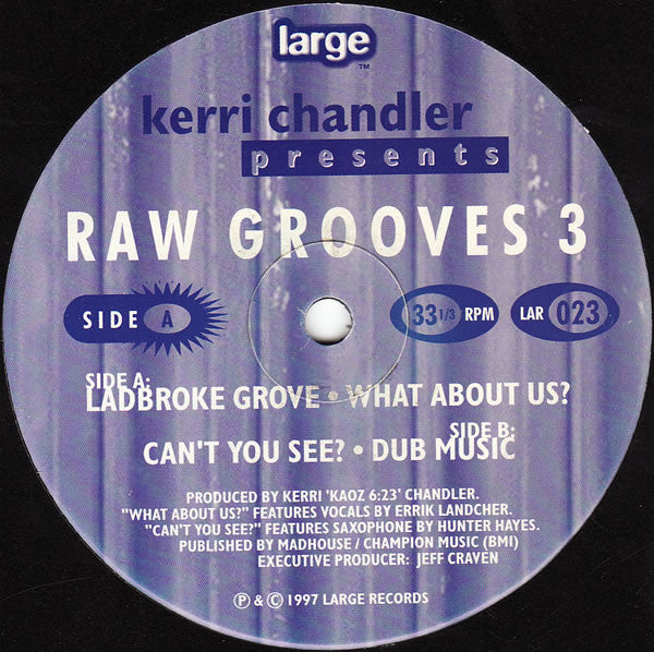 Release: Raw Grooves 3-Vinyl-US-1997-LAR 023-3021