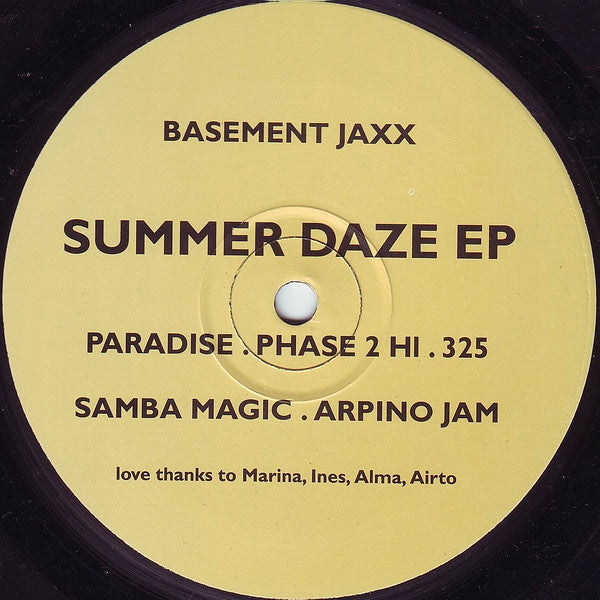 Master Release: Summer Daze EP by Basement Jaxx
